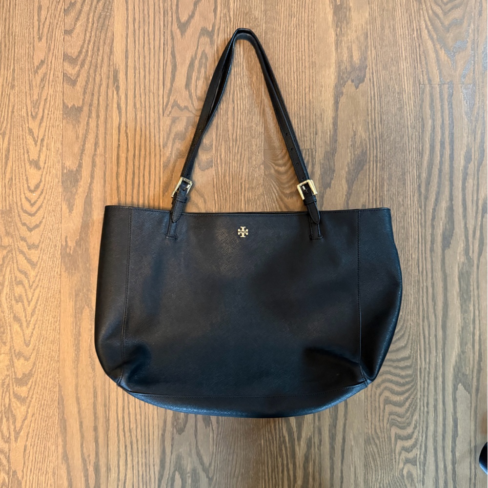 Tory Burch Black Leather ‘yoke’ buckle Tote Bag - Picture 5 of 10